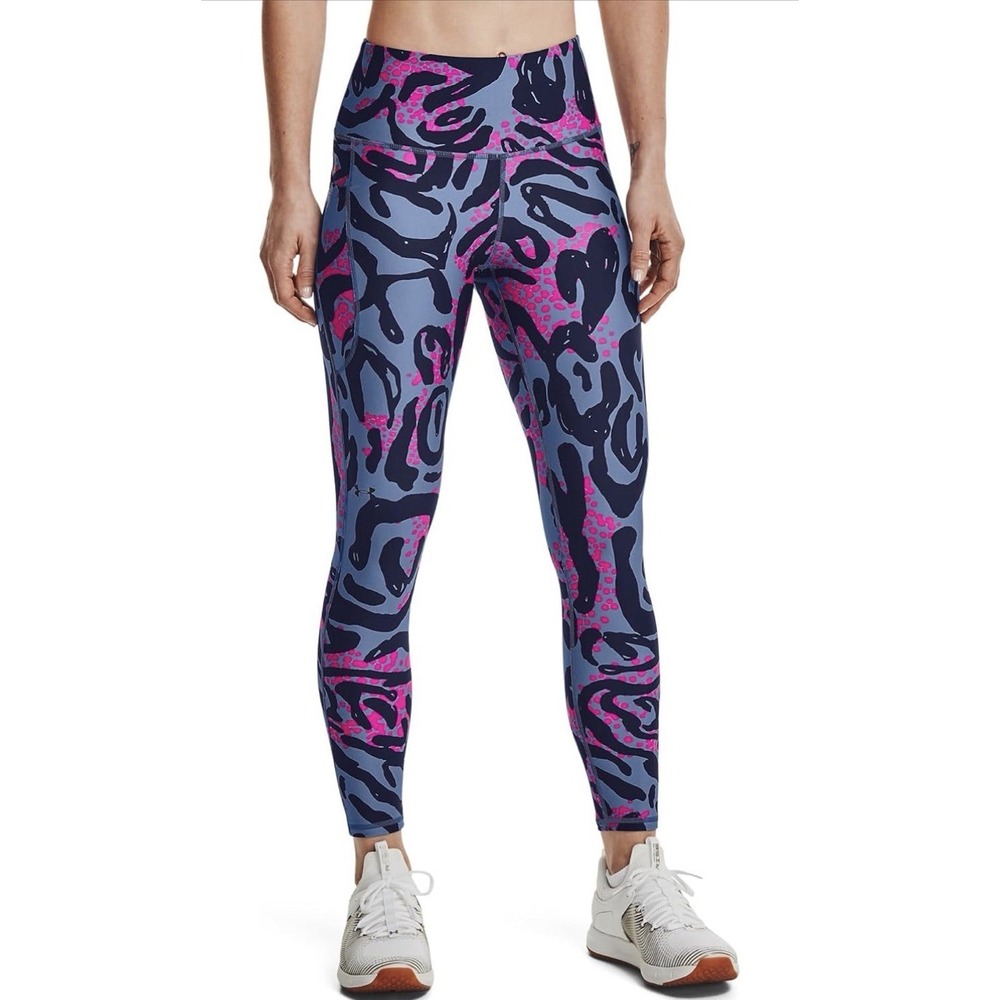 Under Armour Womens HeatGear Armour Printed 7/8 Pocketed Leggings Plus Size 3X